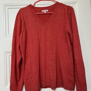 Red long sleeved sweater